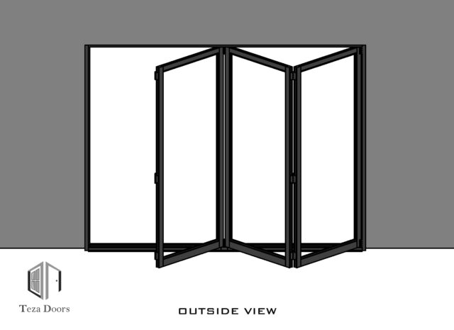 TEZA 90 SERIES| ALUMINUM ACCORDION PATIO DOOR| 108″X96″| 3R184